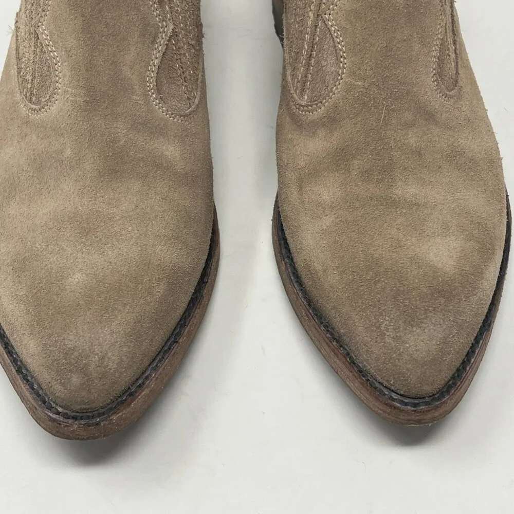 FRYE Billie Shootie booties 8 shoes taupe suede western women